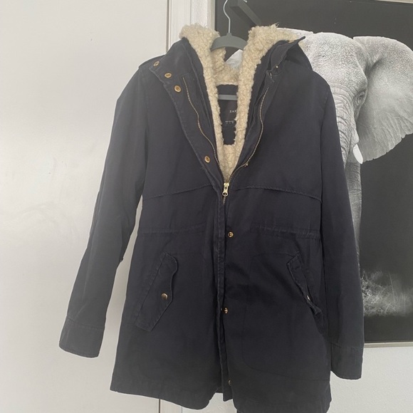 Zara Basics Parka Puffer Coat - Picture 2 of 7